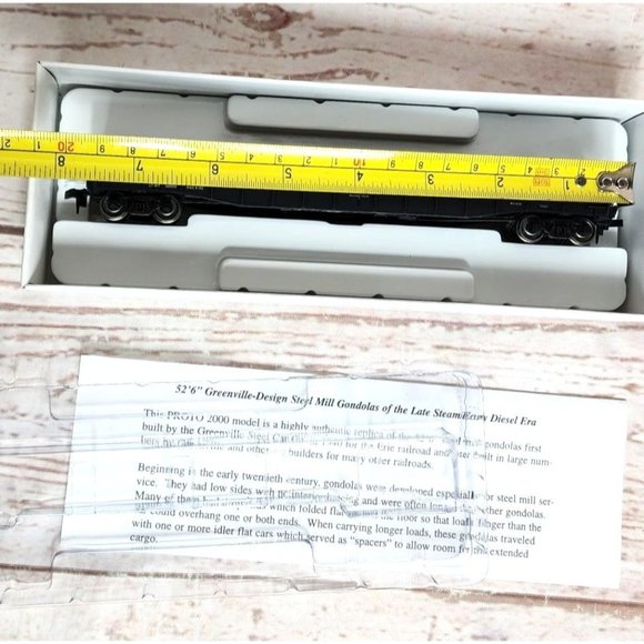 Proto 2000 Series HO Scale Factory Assembled 52’ 6” Drop End Mill Gondola Train - Picture 5 of 15